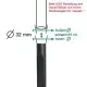 Fugendüse Düse 20 cm kompatibel zu allen Staubsaugern mit Rohrdurchmesser 32 mm